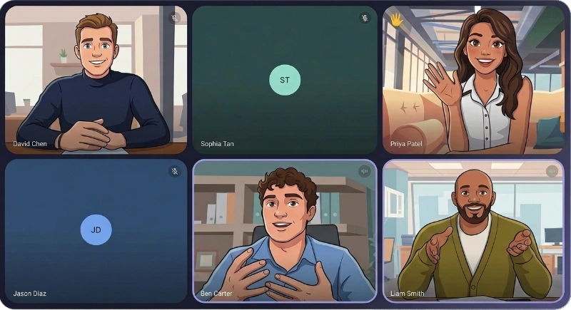 ZooMeet video call interface